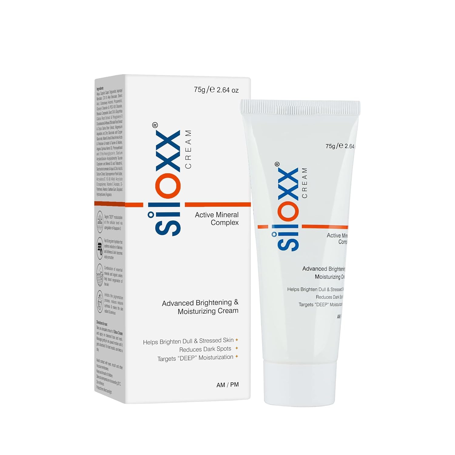 Siloxx Advanced Brightening & Moisturizing Cream with Active Mineral & Hydration Complex | Dark Spot Reduction & Deep Skin Nourishment | 75g