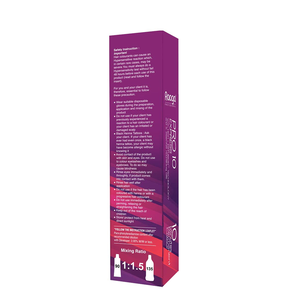 Raaga Professional Pro10 Hair Color, Light Brown Mahogany Reflect (Shade 5.5), 90g â€“ Ammonia-Free, Rich Color, Long-Lasting Shine