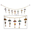 Heart Home Handcrafted Kalash Toran Umbrella Hanging Bandarwal Door Hanging Windchime