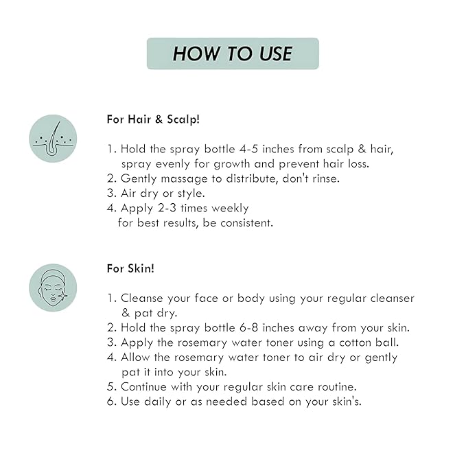Alps Organic Rosemary Water Spray - 100 ml (Pack of 2)