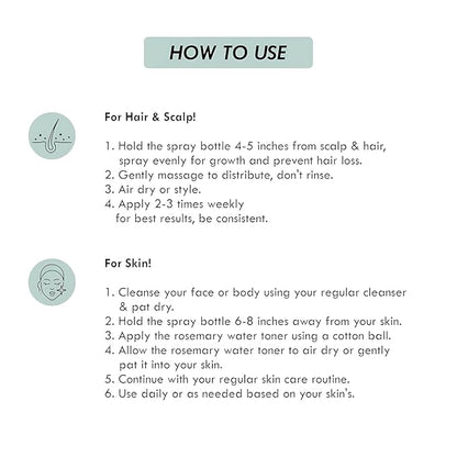 Alps Organic Rosemary Water Spray - 100 ml (Pack of 2)