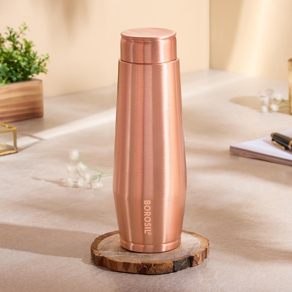 Borosil Orra Plain Copper Bottle 600ml