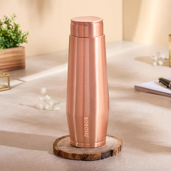 Borosil Orra Plain Copper Bottle 600ml