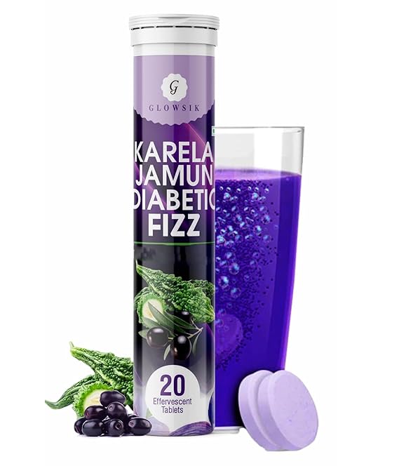 Glowsik Ayurvedic Karela Jamun - 20 tabs - (Pack of 2)