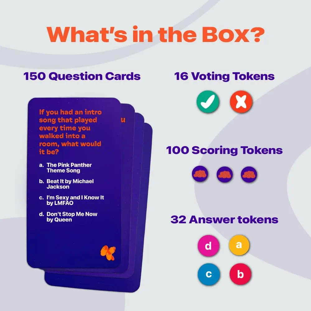 Binca Card Game - Great Minds, Hilarious Mind-Matching Party Game for Teens, Adults & Families, Perfect for Parties, Gamenights, Trips & Get-Togethers, Gifts for Game Lovers, 4-8 Players