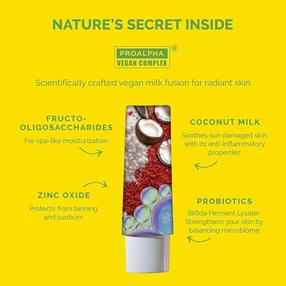 Taupe Natural Coconut Milk Mineral Sunscreen For All Skin Type Broad Spectrum SPF 50 - 100 ml