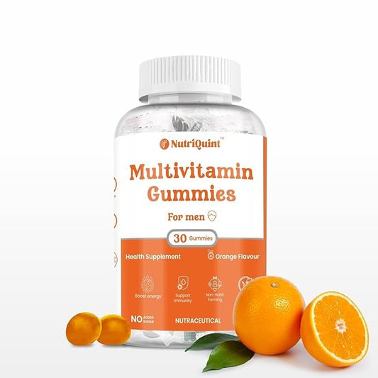NutriQuint Multivitamin Gummies for Men Orange Flavour - 30 Gummies