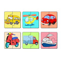 Artvibes Vehicle Wooden Jigsaw Puzzle Games for Children & Kids | 4 Pieces Puzzles | Toddler's Wooden Puzzle | Set of 6