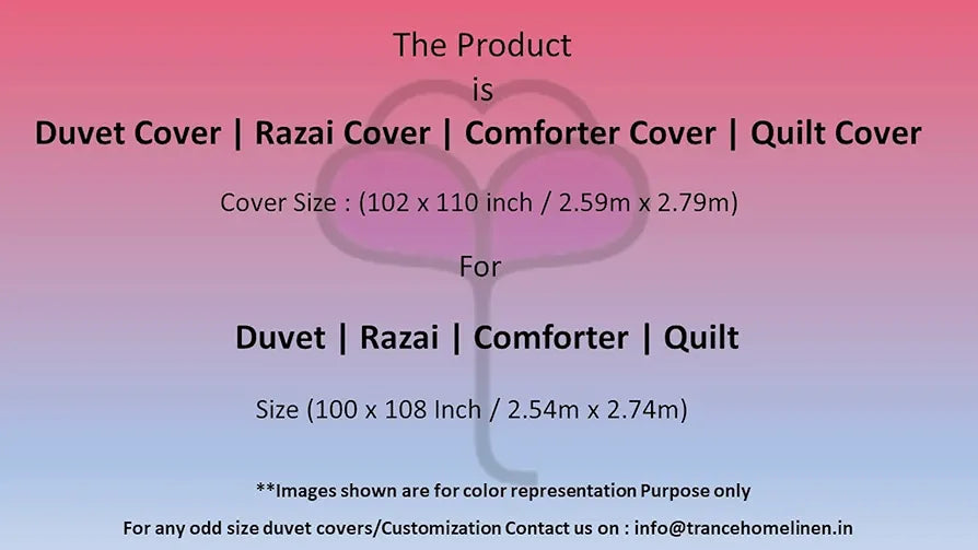 Trance Home Linen Zippered 100% Cotton 400 TC Plain King Size Duvet Cover Quilt Cover Blanket Cover Razai Comforter Cover with 2 Pillow Covers Colour Forest Green