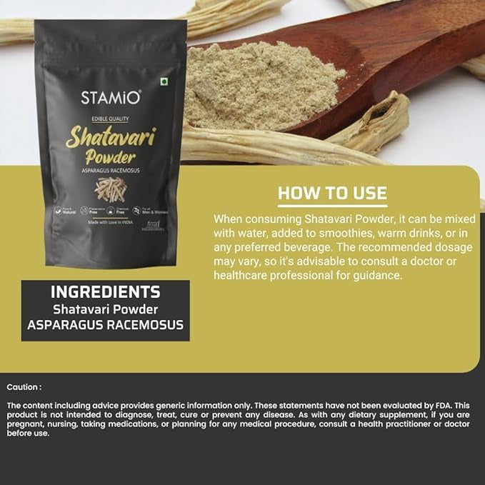 Stamio Shatavari Root Powder - 250 gms