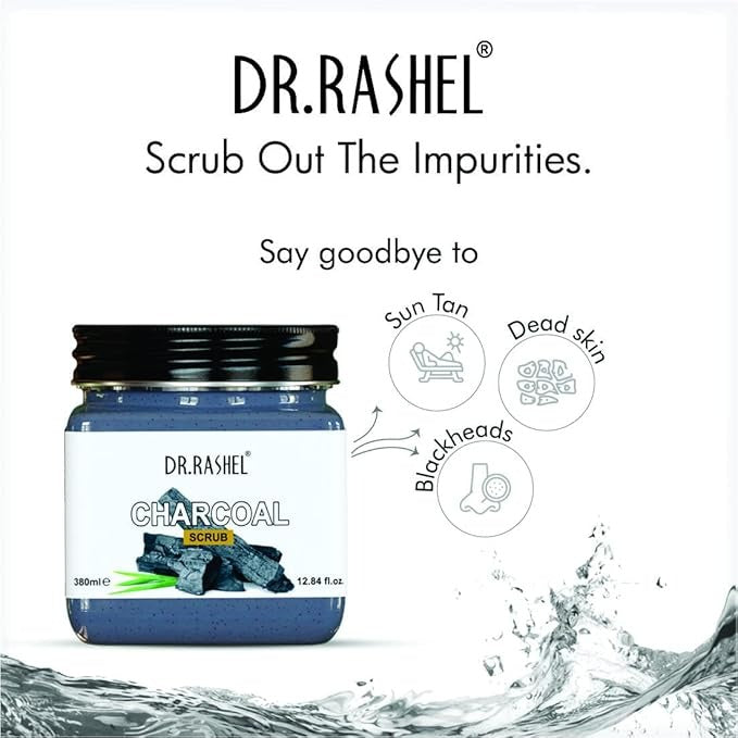 Dr.Rashel Charcoal Scrub For Face & Body - 380 ml