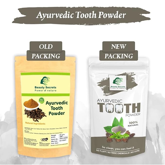 Beauty Secrets Ayurvedic Tooth Powder For Complete Oral Care - 50 gms