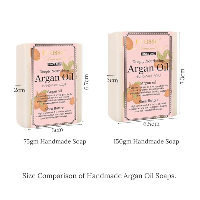 Nyassa Argan Oil Luxurious Handmade Soap | Moroccan Argan & Shea Butter - 150 Gms