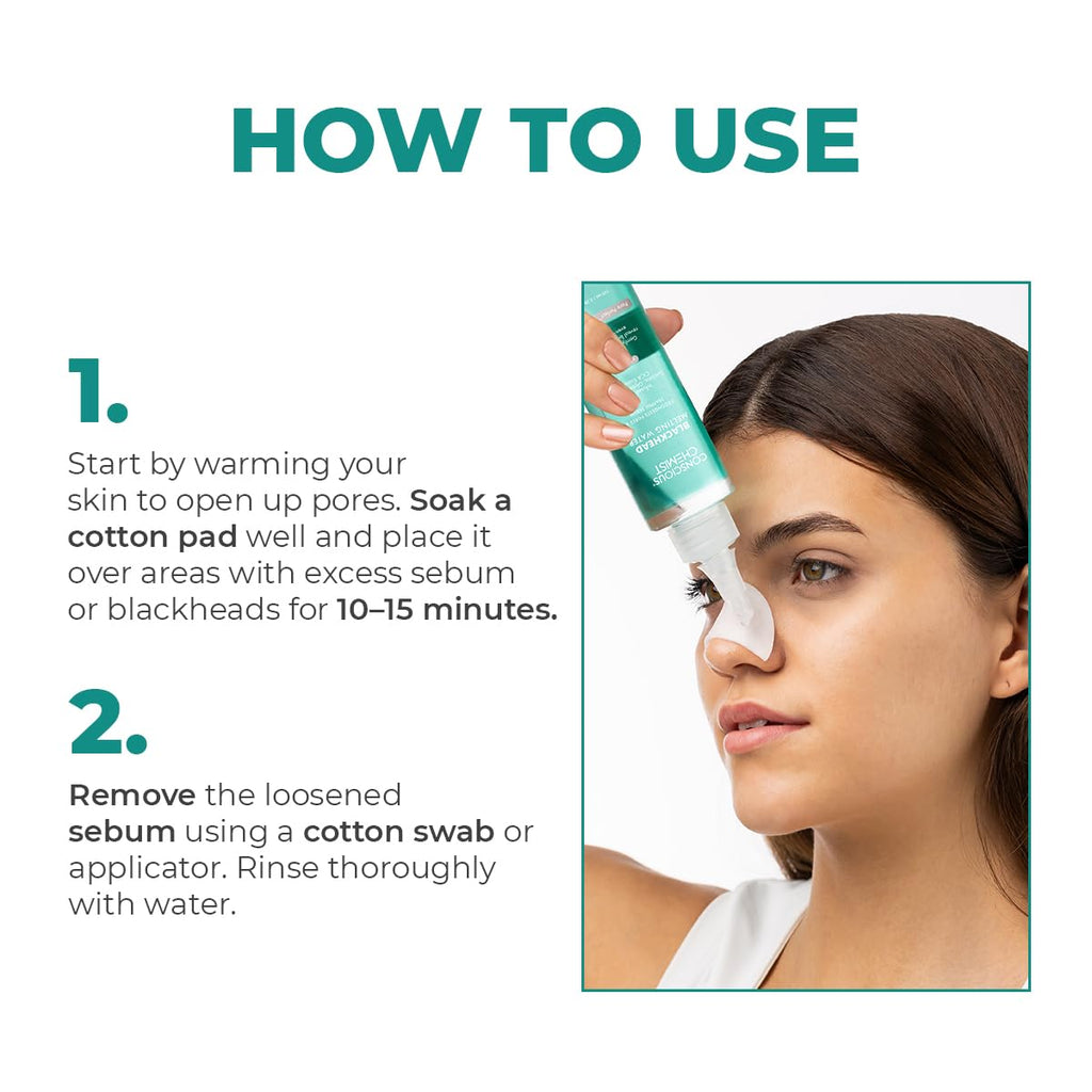 Conscious Chemist® Blackhead Melting Water | 130ml | Gentle Pore treatment with Succinic, Glycolic Acid & CICA Exosome | Unclogs Pores, Dissolves Blackheads & Smoothens Skin | Toner For Men & Women