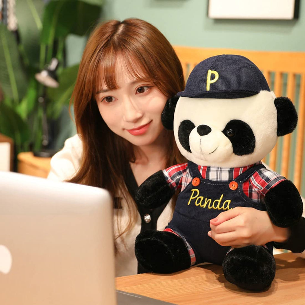 Tickles Handsome Sitting Panda Stuffed Soft Plush Animal Toy