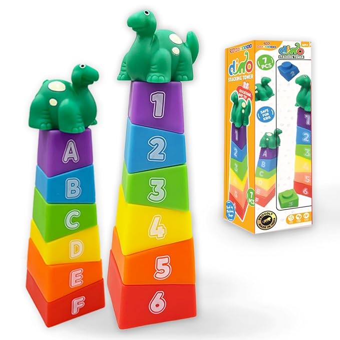 Wembley Stacking Toys for Kids Baby Soft Colorful Activity 6 Blocks Multicolor