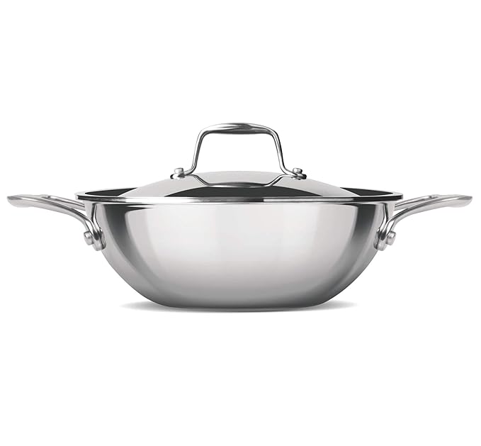 Milton Pro Cook Triply Stainless Steel 20 Cm Kadai With Lid, 1.6 Litres - 740 gms