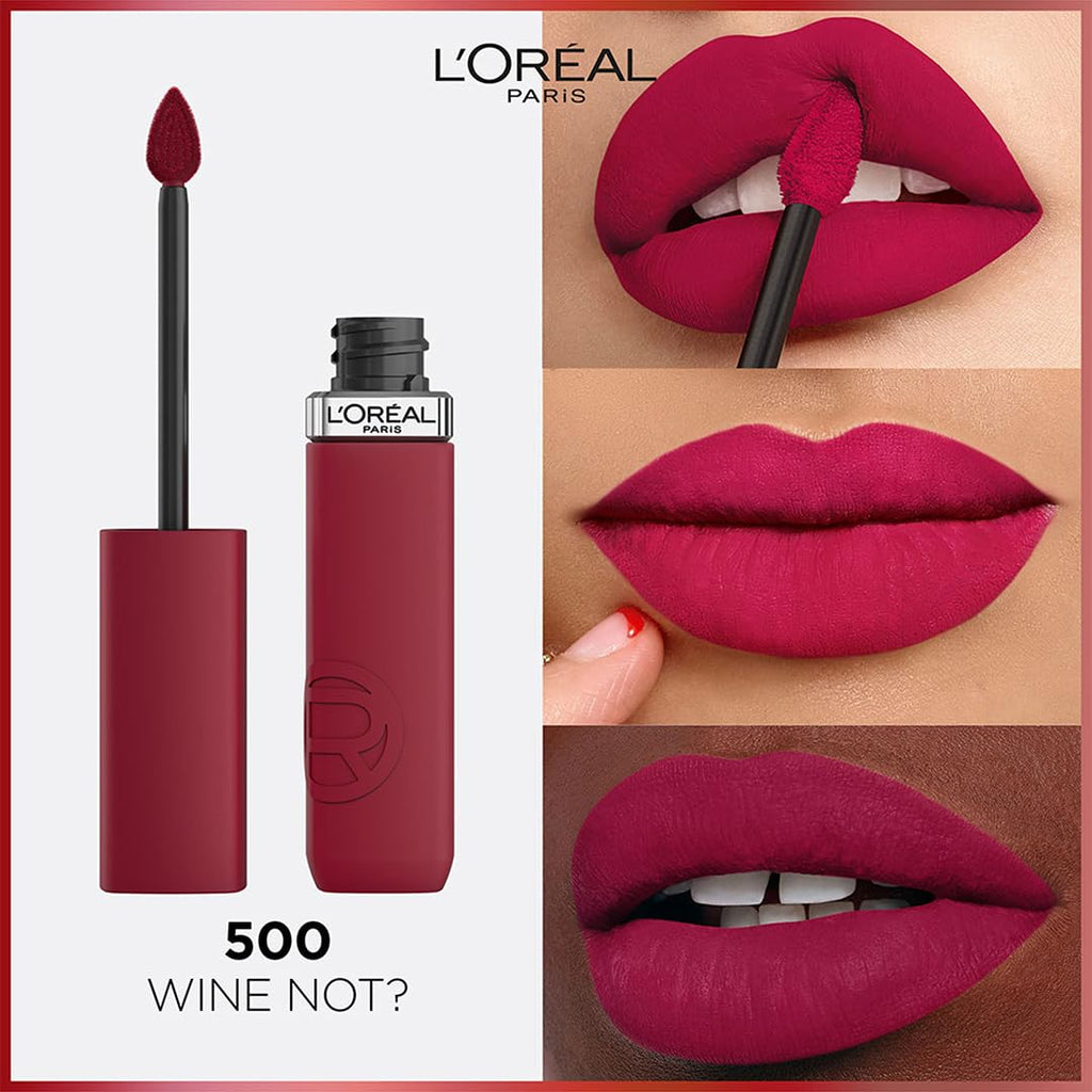 L'Oreal Paris Infallible Matte Resistance Liquid Lipstick, Wine Not? 500, 5 ml