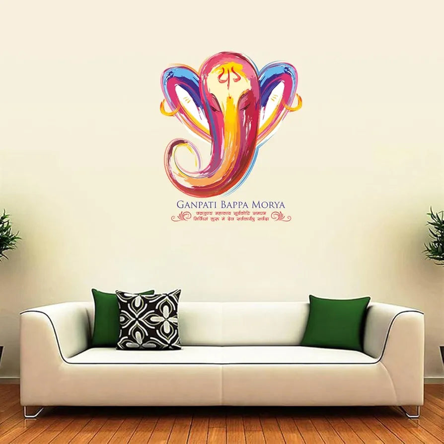 Rangoli White Glossy Vinyl Wall Sticker Premium Self-Adhesive Waterproof Decorative Parent-2 Design-13