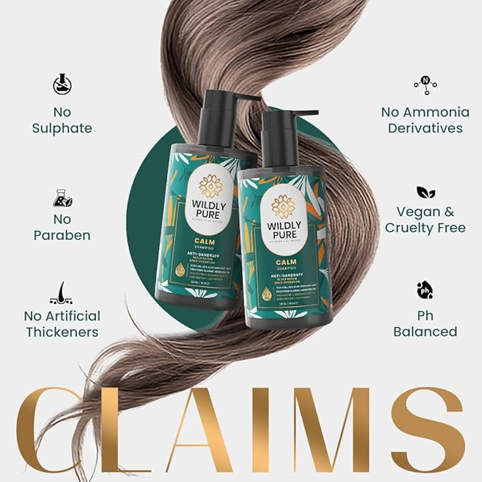 Wildly Pure Natural Anti Dandruff Shampoo  -300 ml