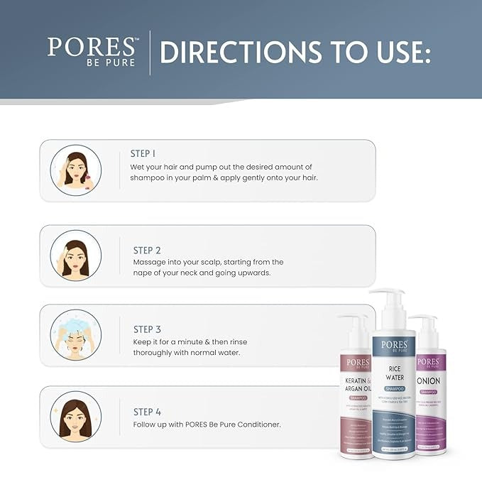 Pores Be Pure Rice Water Shampoo - 250 ml