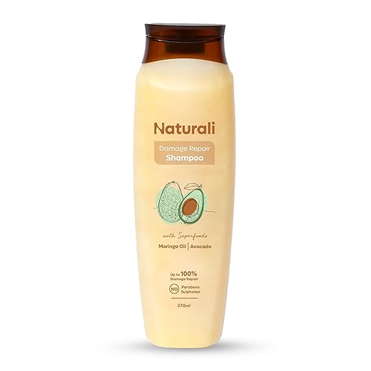 Naturali Damage Repair Shampoo with Moringa Oil & Avocado - 370 ml
