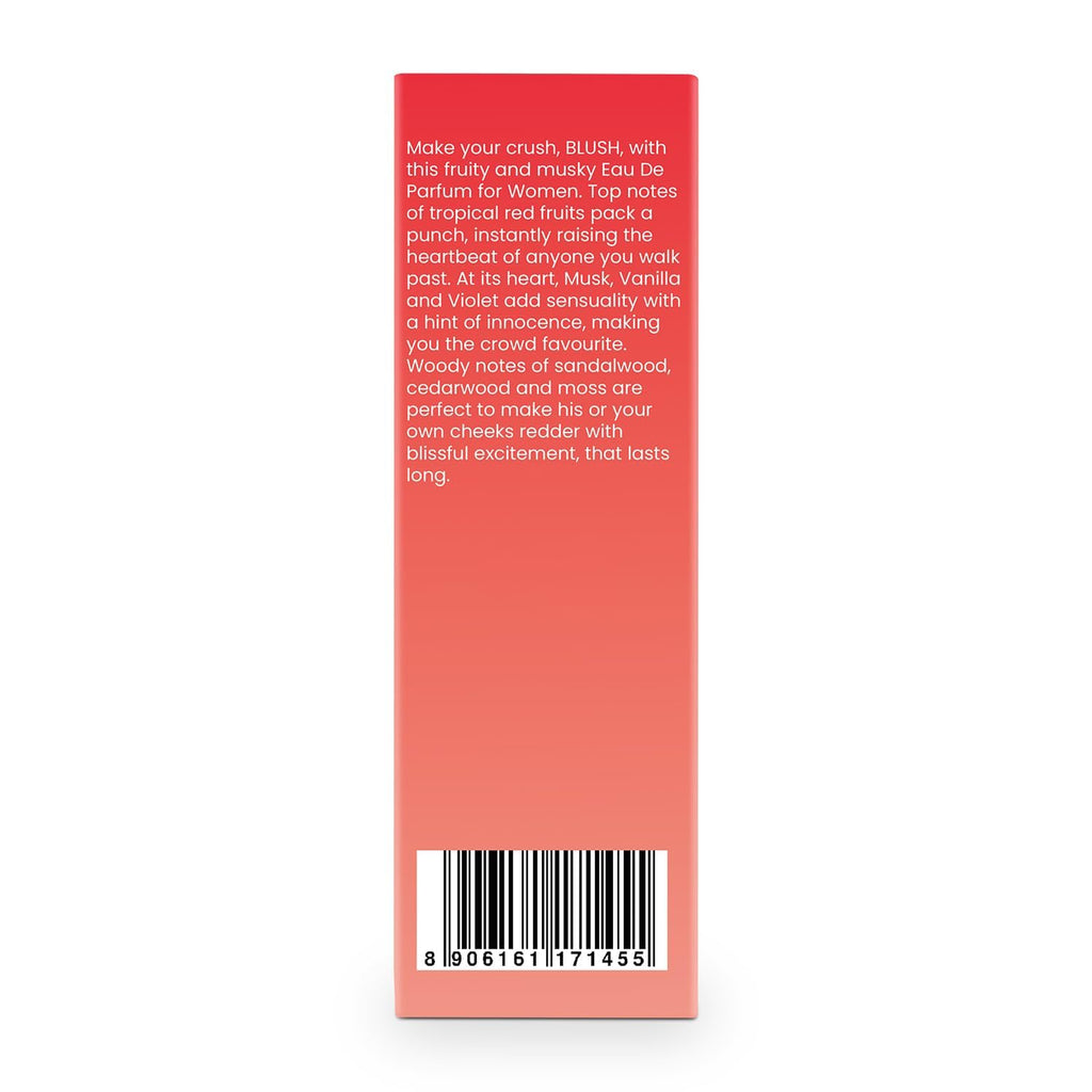BELLAVITA Blush EDP 100ml | Long Lasting Perfume for Woman | Red Fruits, Moss, Vanilla and Sandalwood | Musky, Fruity and Woody Fragrance Perfume for Women