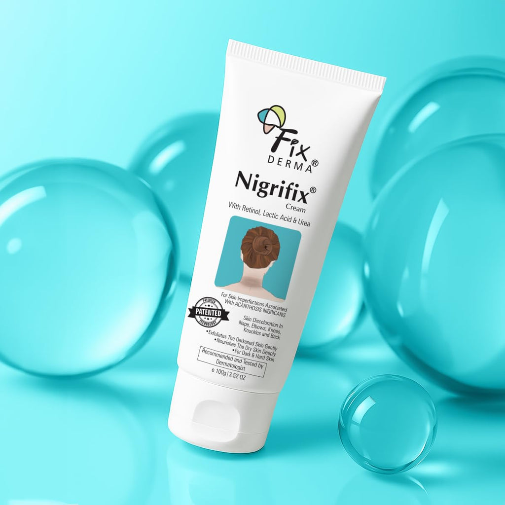 Fixderma Nigrifix Cream for Acanthosis Nigricans with Lactic Acid For Body Parts like Neck, Ankles, Knuckles, Armpits, Thighs & Elbows | Exfoliant 100 gm