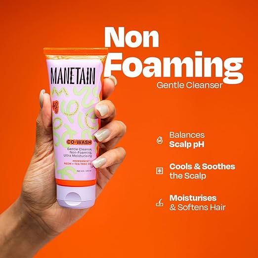 Manetain Co-Wash for Curly Hair 2 in 1 Shampoo & Conditioner - 100 ml