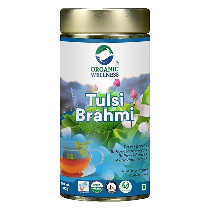 Organic Wellness Tulsi Brahmi - 100 gms Tin Pack