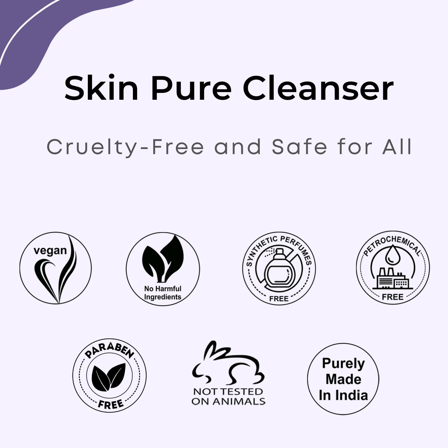 Aroma Treasrues Skin Pure Cleanser (100ml) – Deep Clean Makeup Remover for Pollution Defense | Lavender + Turmeric Enriched | Smooth, Fresh & Clean Skin | Paraben-Free Gentle Daily Cleanser