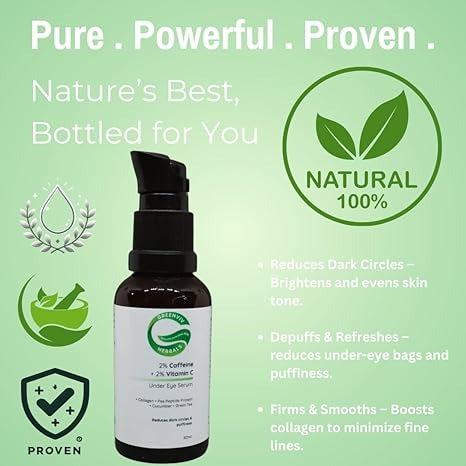 Greenviv 2% Caffeine + 2% Vitamin C Under Eye Serum - 30 ml