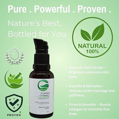 Greenviv 2% Caffeine + 2% Vitamin C Under Eye Serum - 30 ml