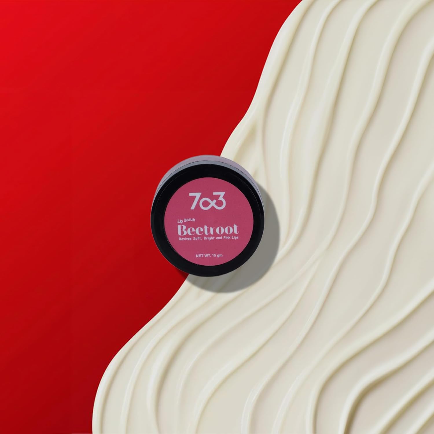 7o3 Beetroot Lip Scrub With Licorice Extract – Soft, Smooth & Vibrant Lips - 15 Gms