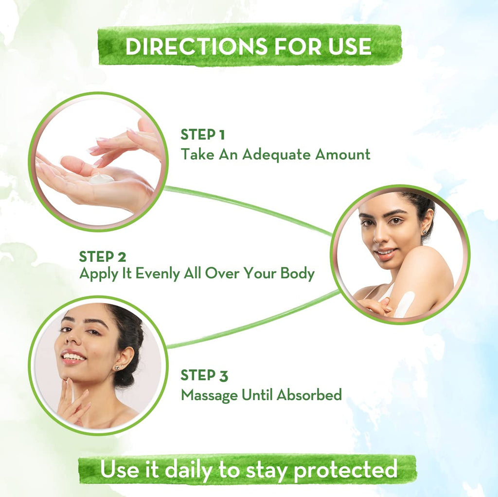 Mamaearth Ubtan Sunscreen Body Lotion SPF 30 With Turmeric & Saffron For Glowing All Skin 300 Ml