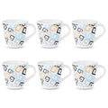 Larah by Borosil Novelty Series Ember Opalware Mug | Set of 6 Tea/coffee Mugs | 160 Ml Each