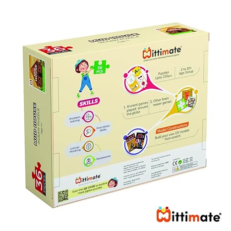 Mittimate Mud House Jigsaw Puzzle Game for Kids Age 4 to 6 Old 36 Pieces Puzzle Toy