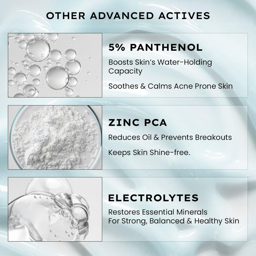 Hyphen 2% Cica Exosomes Oil-Free Moisturizer | 10X Deeper Hydration | Lightweight Water Gel with 5% Niacinamide | Controls Oil, Non-Comedogenic | Acne-Prone, Dry & Oily Skin - 50ml