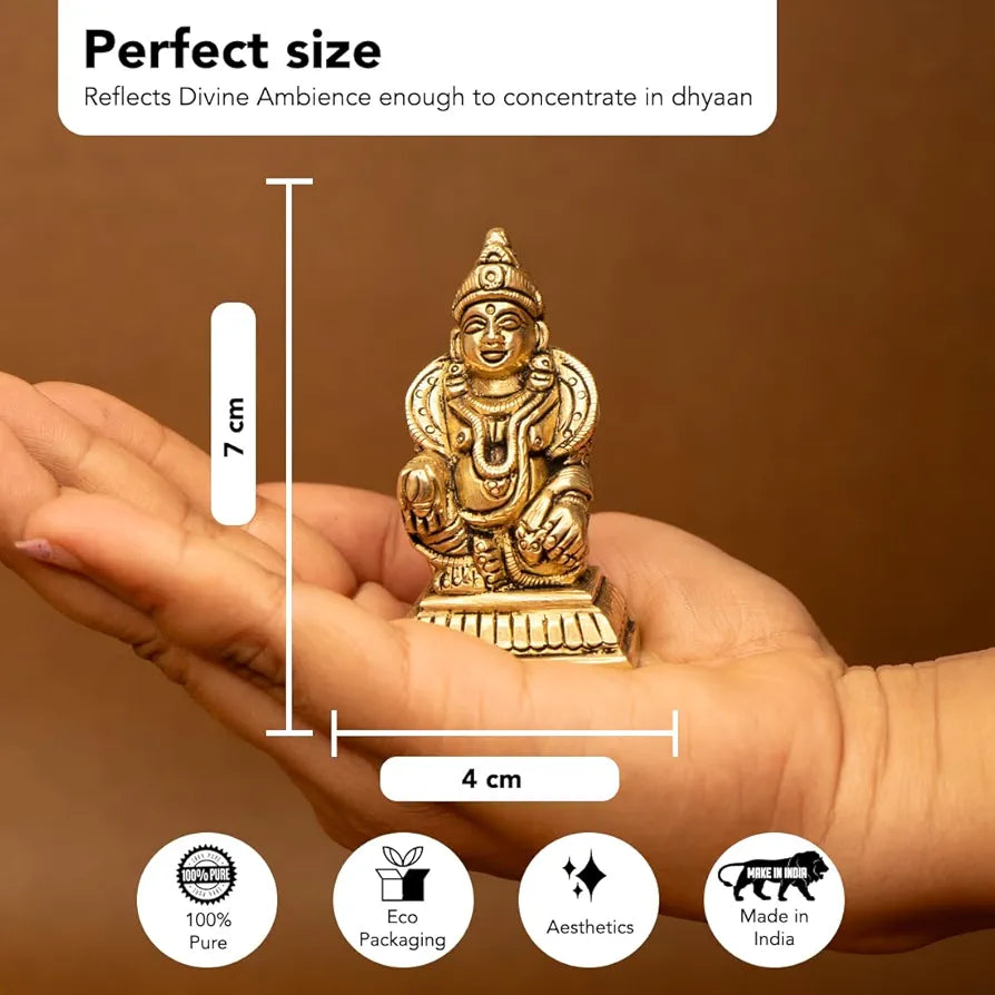 Ekhasa Pure Brass Kuber Murti  Kuber Statue for Vastu