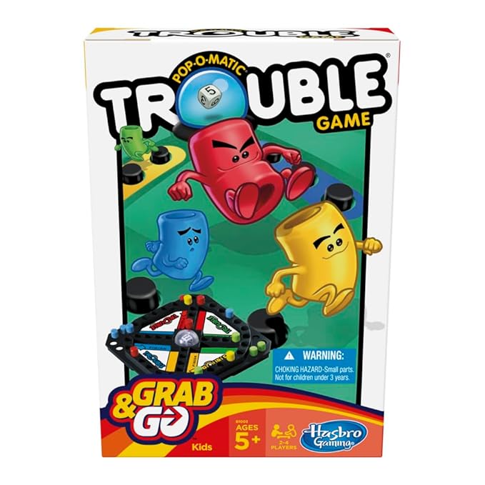 Hasbro Gaming Pop-O-Matic Trouble Grab and Go Game