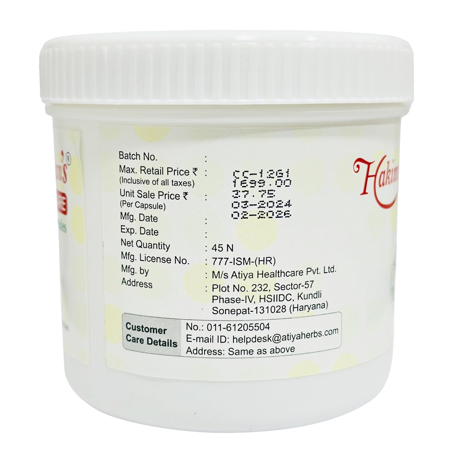 Hakim Suleman's C Care Capsule â€“ Herbal Immunity & Wellness Support, Energy & Vitality Booster
