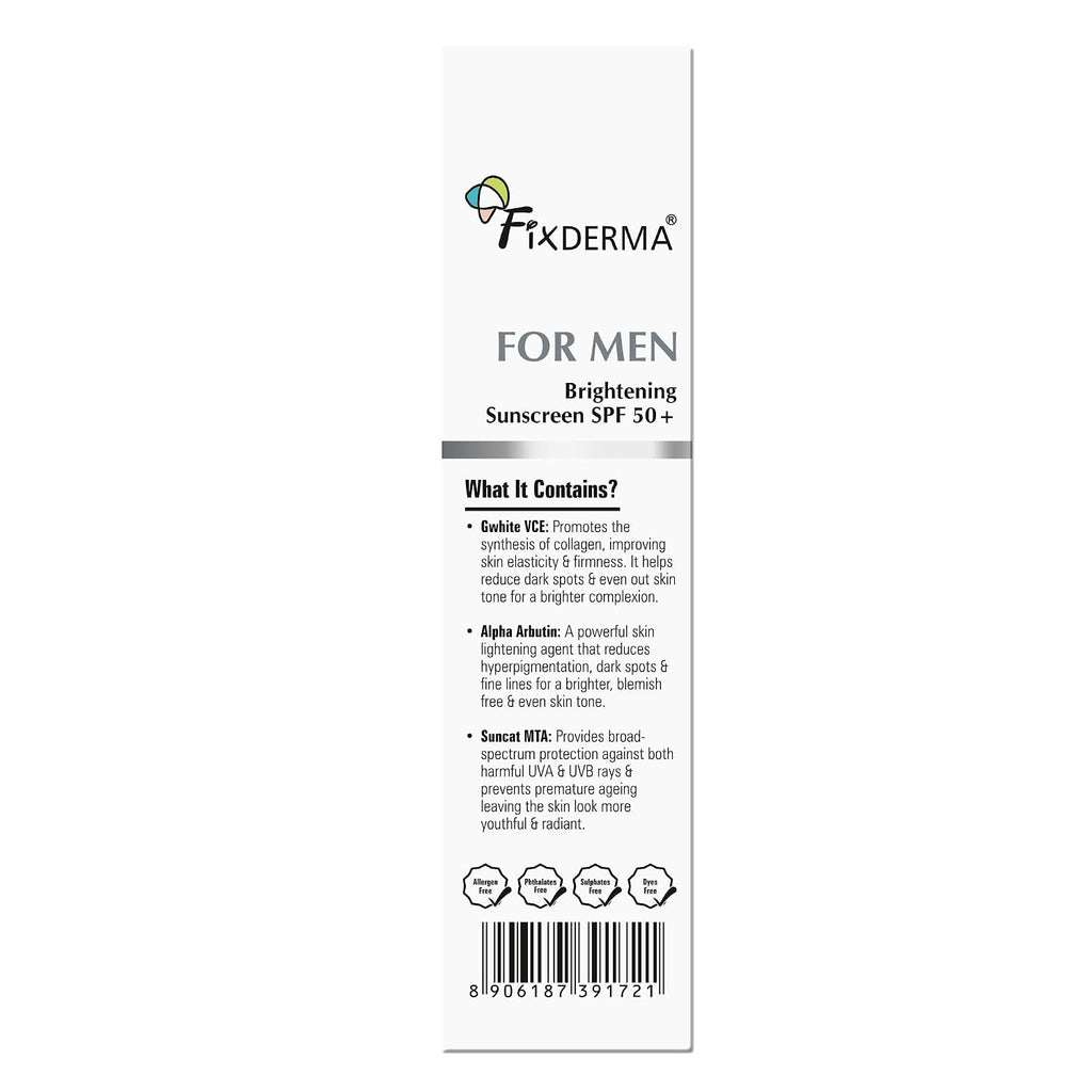Fixderma Brightening Sunscreen SPF 50 For Men |Sunscreen For Dry Skin- 50g | For Dry Skin