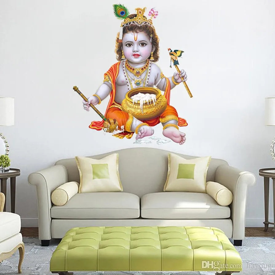 Rangoli Large Wall Sticker Multicolor Vinyl Makhanchor Modern Art 50 or 70 cm Religion