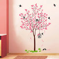 Decal O Decal PVC Vinyl Tree with Birds & Nest Botanical Wall Stickers,Self-Adhesive