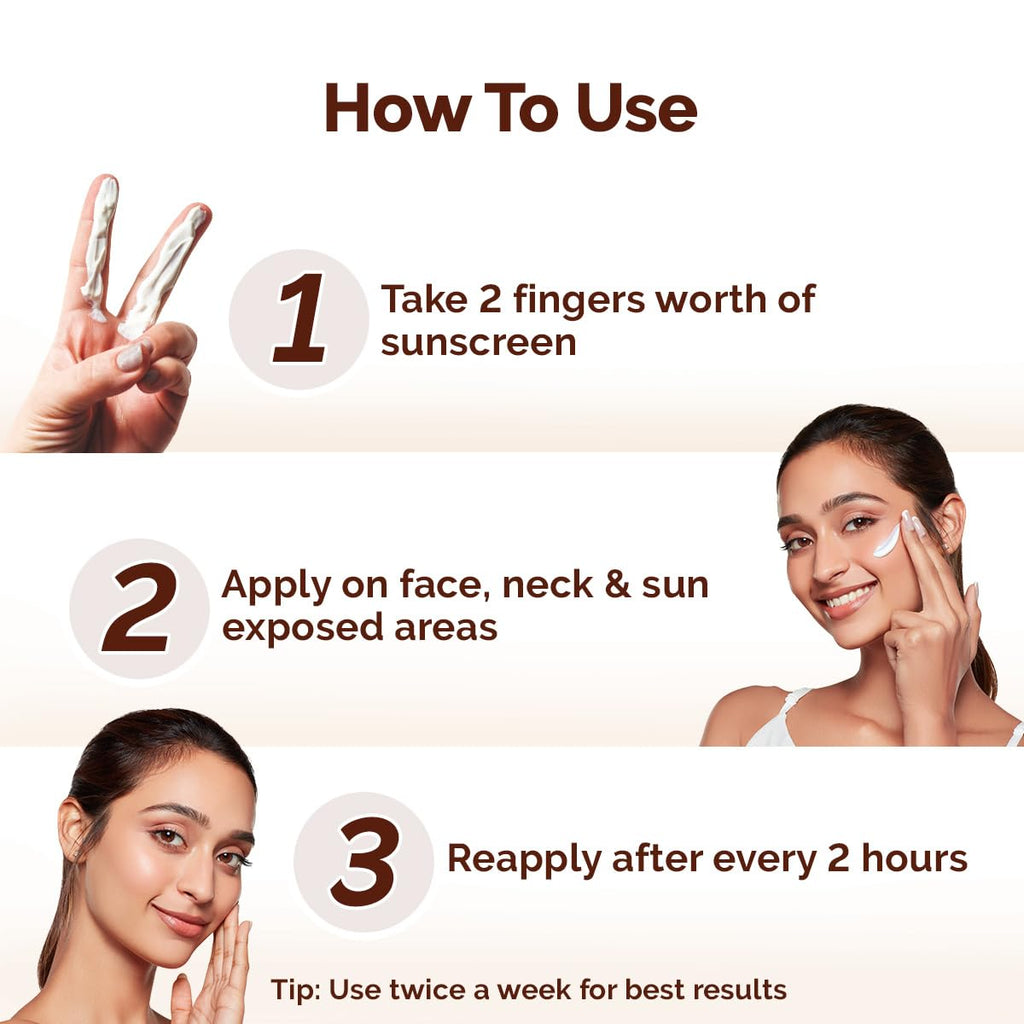 Mamaearth Rice Water Dewy Sunscreen with SPF 50 PA++++ | UVA & UVB Protection | Tan Protection | Gives Glass Skin Glow | No White Cast | For All Skin Types | 50 g