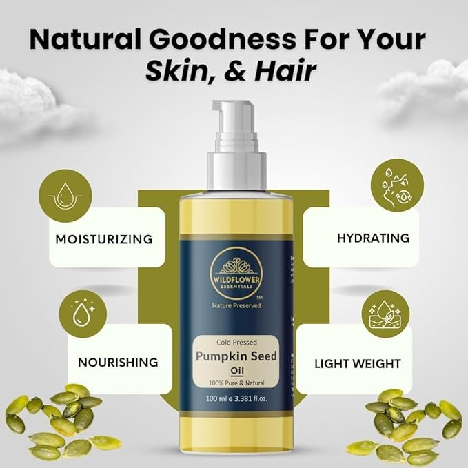 Wildflower Essentials Pure Pumpkin Seed Oil Cold Pressed - 100 ml