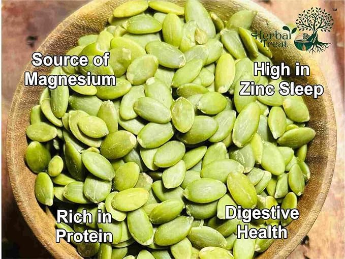 Herbal Treat Pumpkin Seeds | Crunchy, Nutritious Superfood Snack | Packed with Protein & Healthy Fats | Perfect for Snacking, Baking & Topping Meals (Pumpkin Seeds)