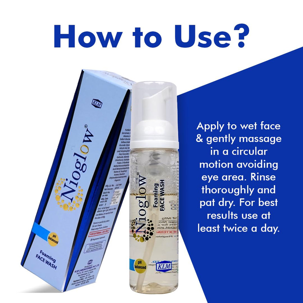 KLM Nioglow foaming facewash 60ml