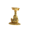 CraftVatika Elegant Metal Duck Candle Holder - Perfect Home Decoration Diwali, Intricate Design Tealight Candle Holders for Home Pooja Room Diwali Christmas Decor, Handpolished Tlight Candle Holder Type 4 - Single Side