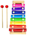 Webby Colorful 8 Different Tones Hand Knock Xylophone with 2 Wooden Mallets